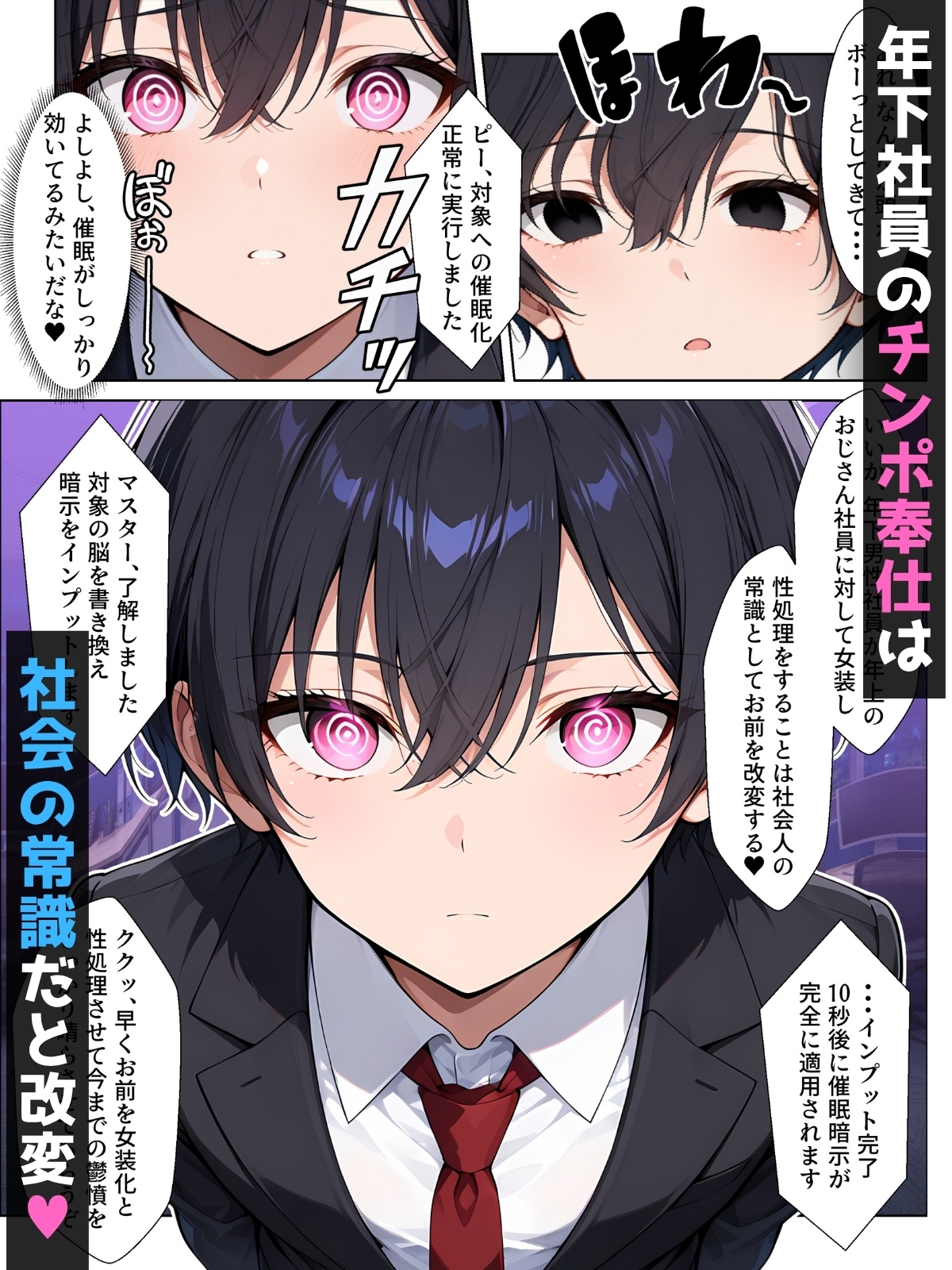 【男の娘×催●】~Z世代のムカつく年下オス上司を常識改変~