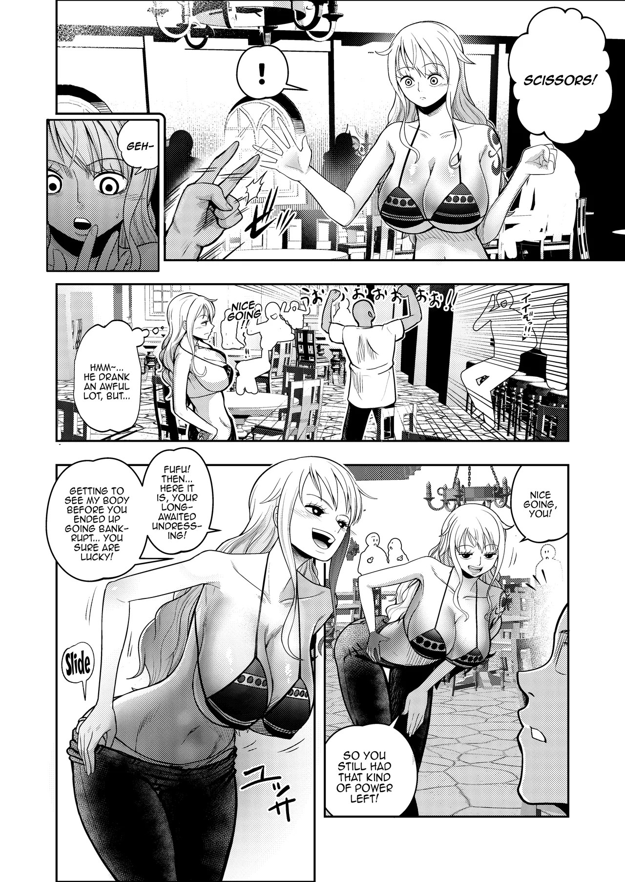 Strip Game, Rock, Paper, Scissors with Nami san