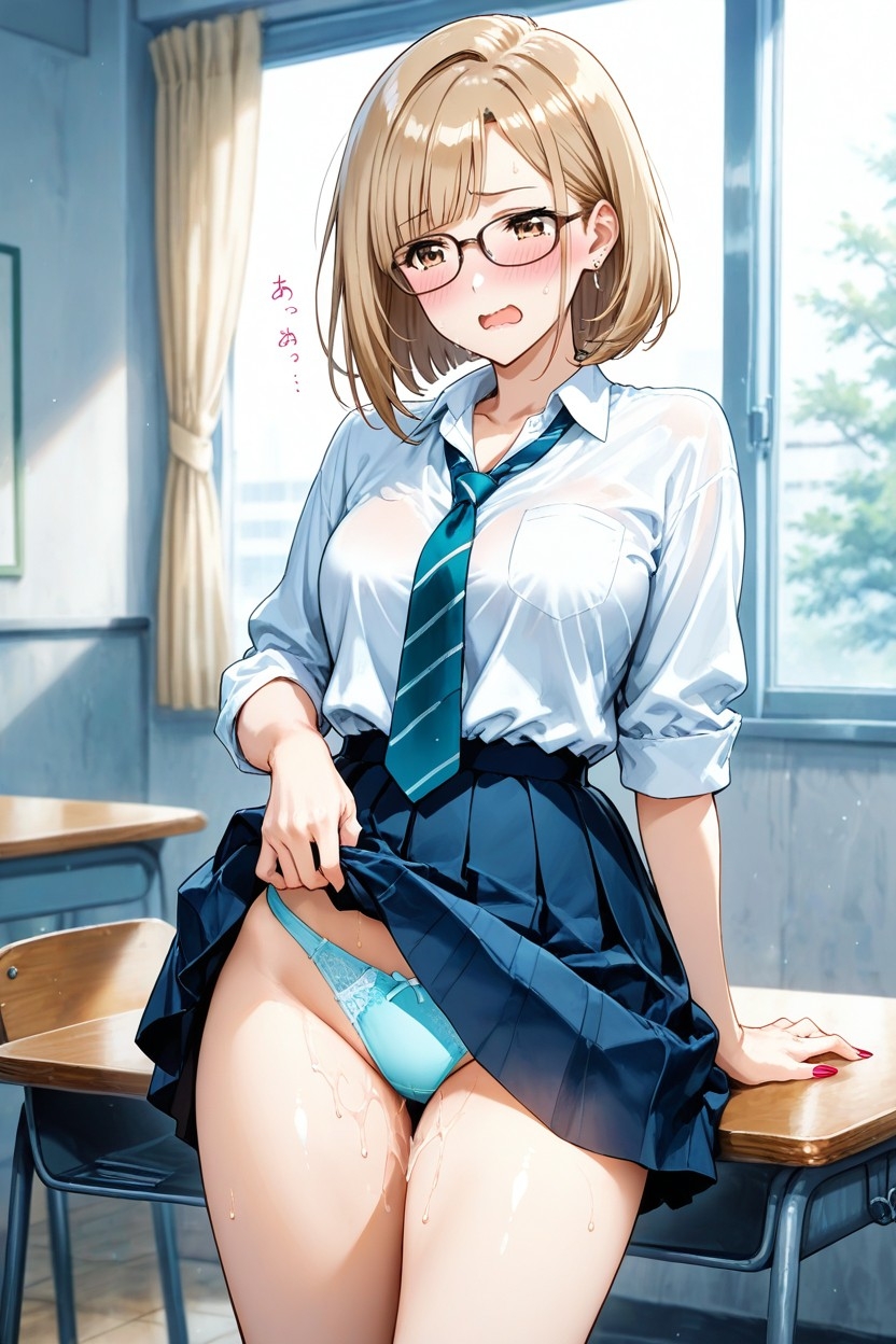 【200枚+PDF】「……真面目なところ、見て欲しかったのかな……っ?」 ── 知的な眼鏡美女の段階的ストーリー露出・完全保存版200枚パック