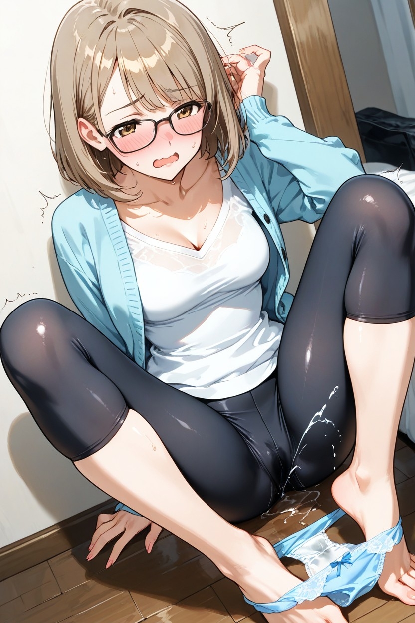 【200枚+PDF】「……真面目なところ、見て欲しかったのかな……っ?」 ── 知的な眼鏡美女の段階的ストーリー露出・完全保存版200枚パック