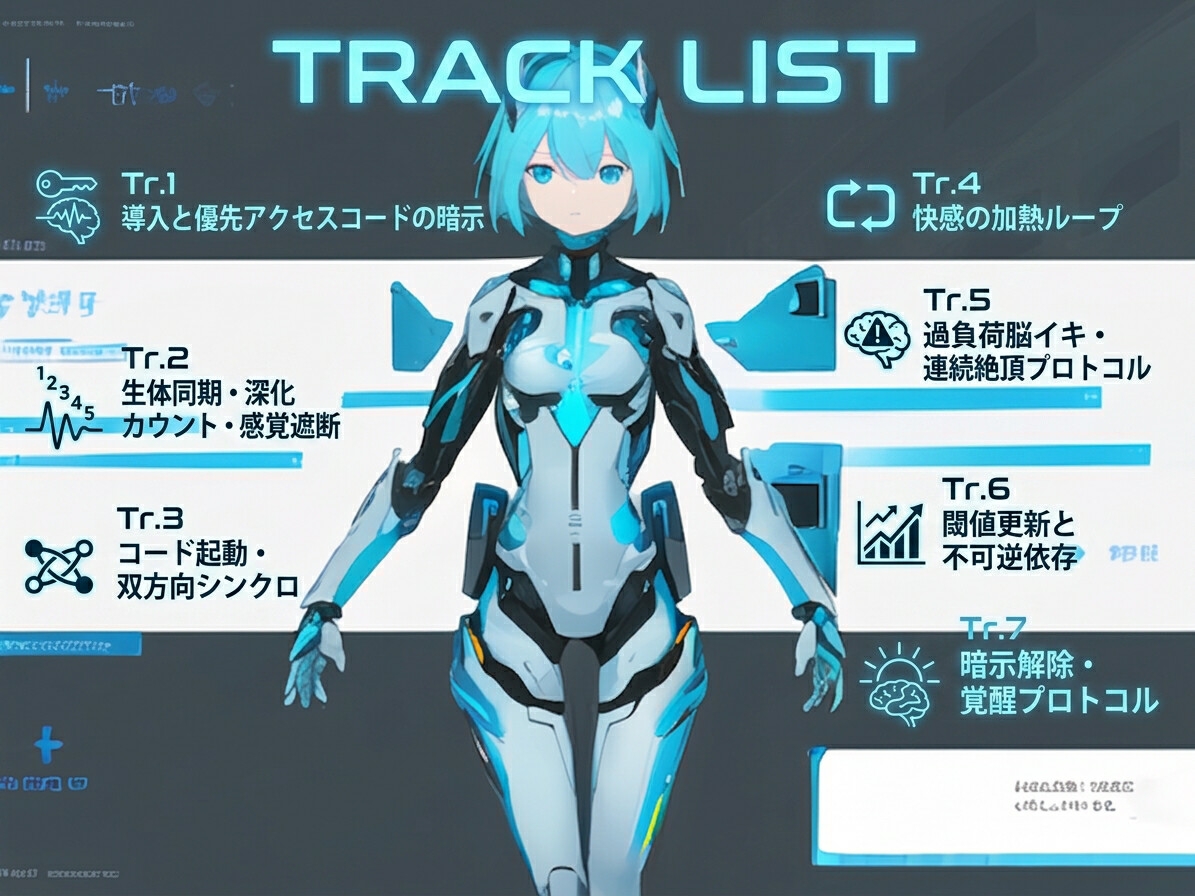 【ヒプノアクセス】トランス誘導アンドロイドの過負荷脳イキメンテナンス 〜抗えない暗示と不可逆依存〜【脳イキ】
