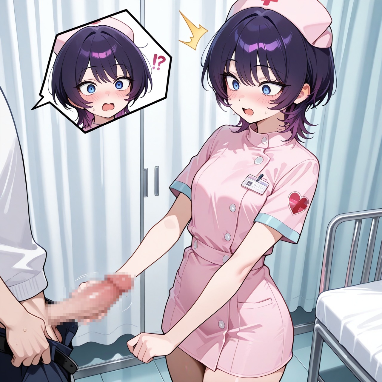 紫ショートちゃんの秘密のコスプレ撮影会 ～バニー・レースクイーン・巫女・ナース～【R18 AI CG集】