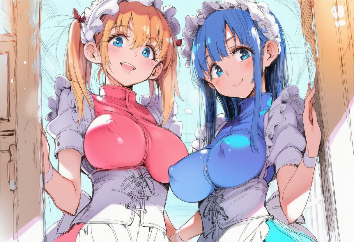 巨乳メイド喫茶ミルク増長中