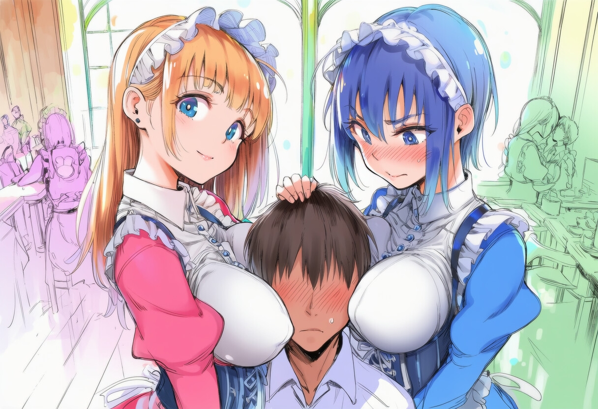 巨乳メイド喫茶ミルク増長中