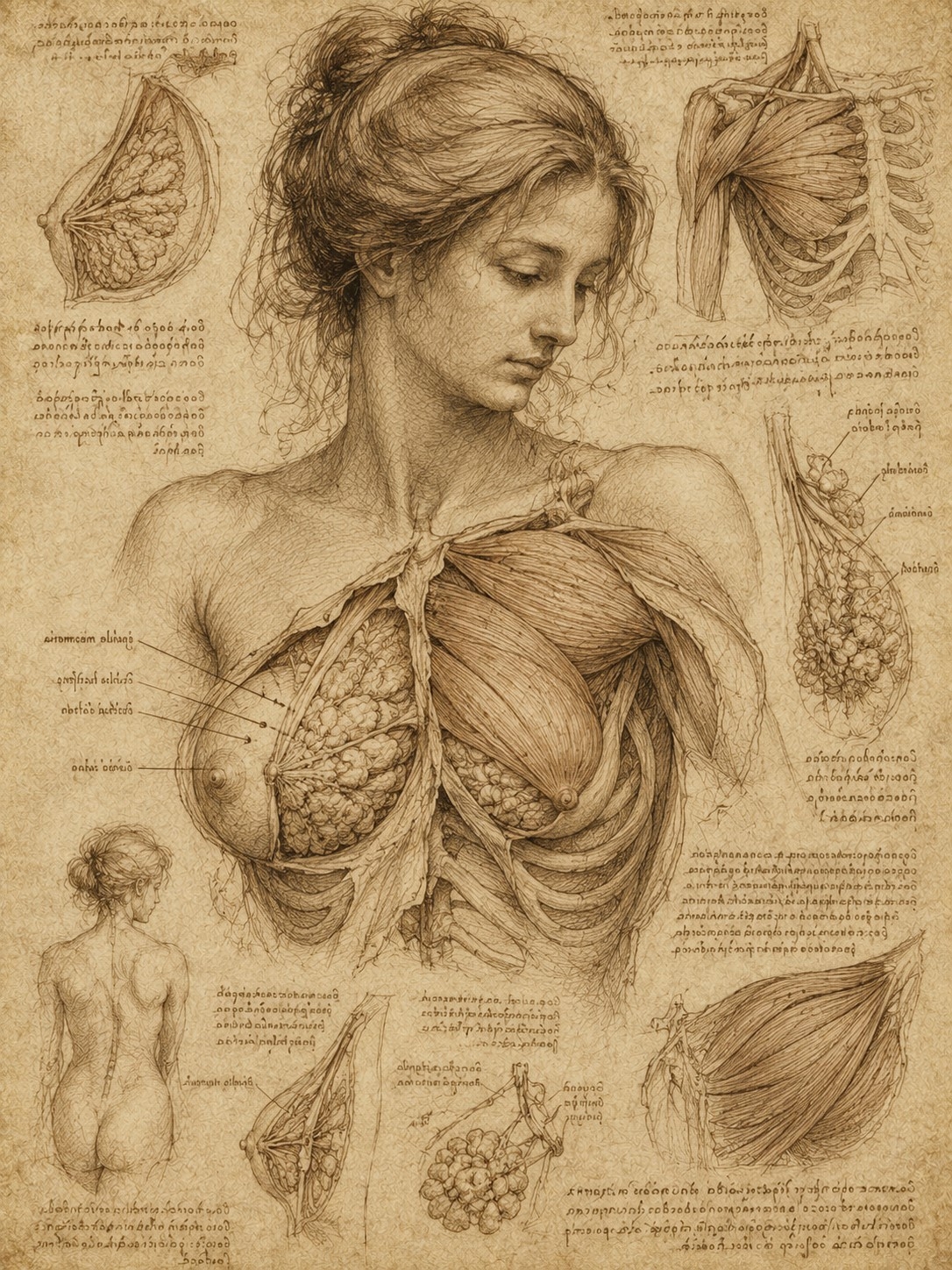 Collection of Da Vinci-style sketches