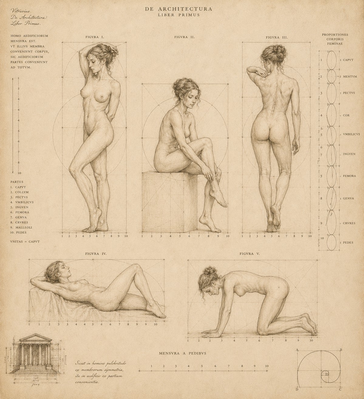 Collection of Da Vinci-style sketches