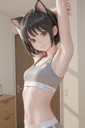 猫耳スポブラエクササイズ