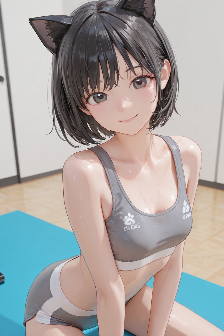 猫耳スポブラエクササイズ