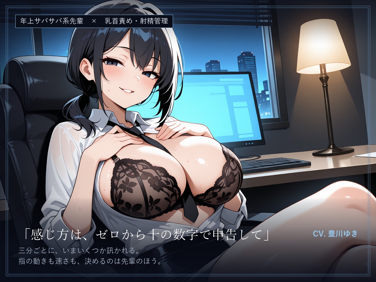 【乳首責め×射精管理】オフィスの実験 ～残業終わりに、サバサバ先輩とゼロから十まで～ – Preview 5