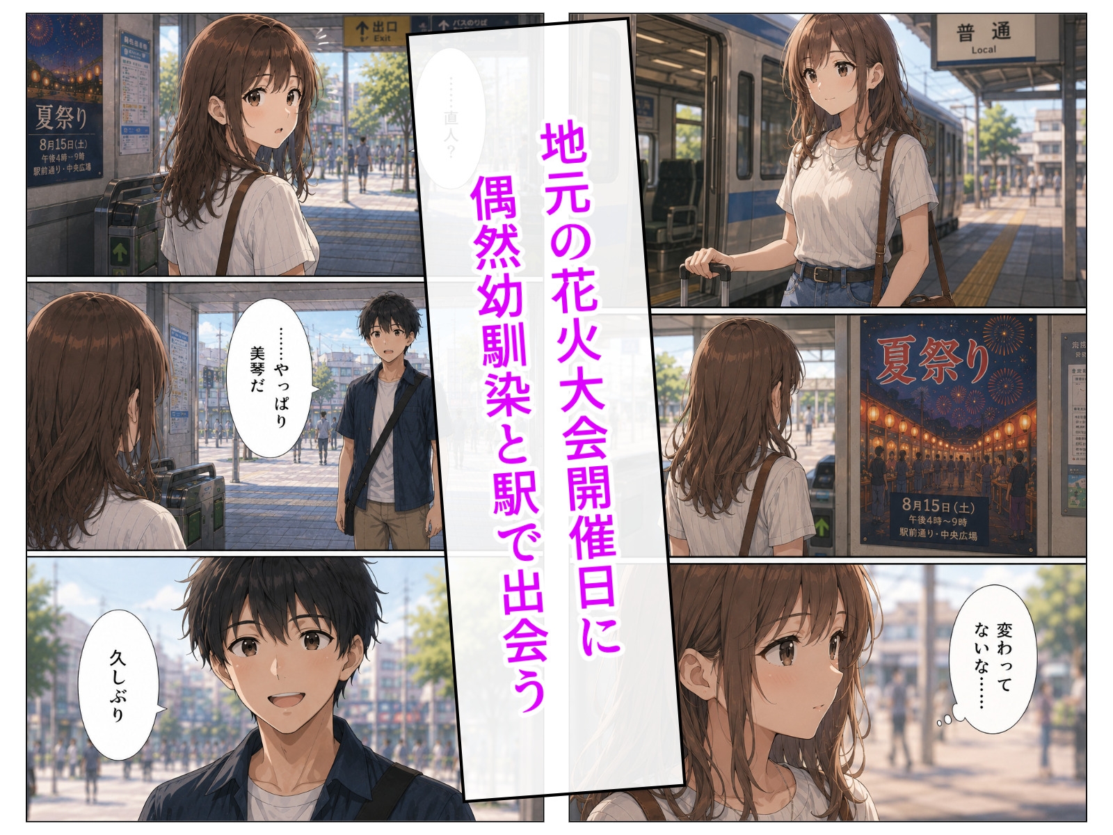 夏祭りのあと、浴衣姿の幼馴染と。