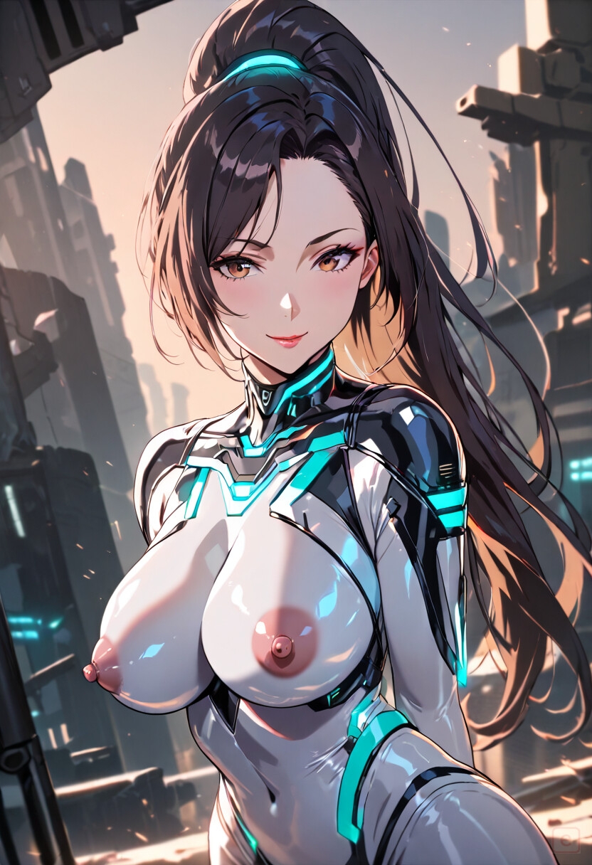 【R18】近未来的なコスチュームの美女たち