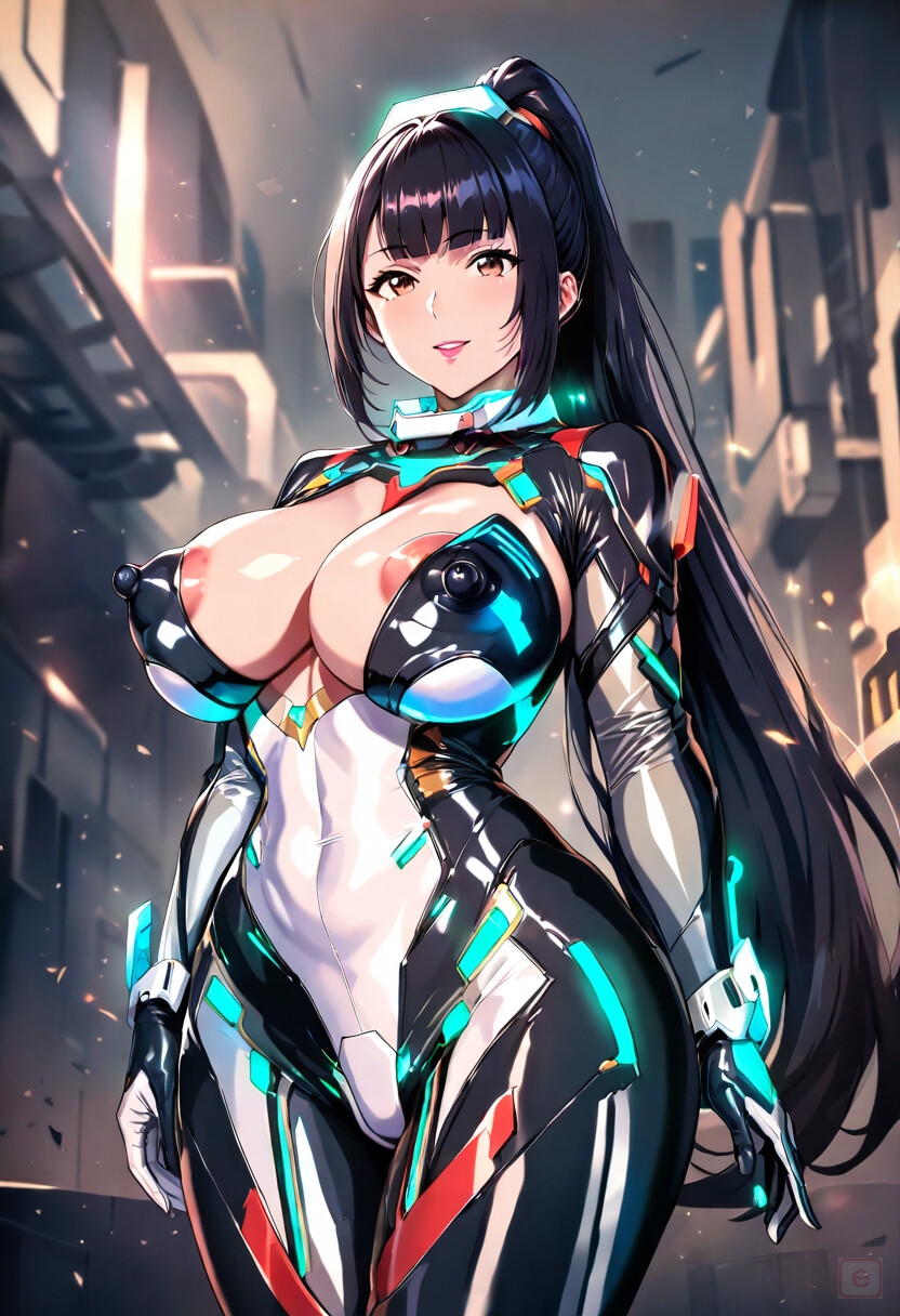 【R18】近未来的なコスチュームの美女たち