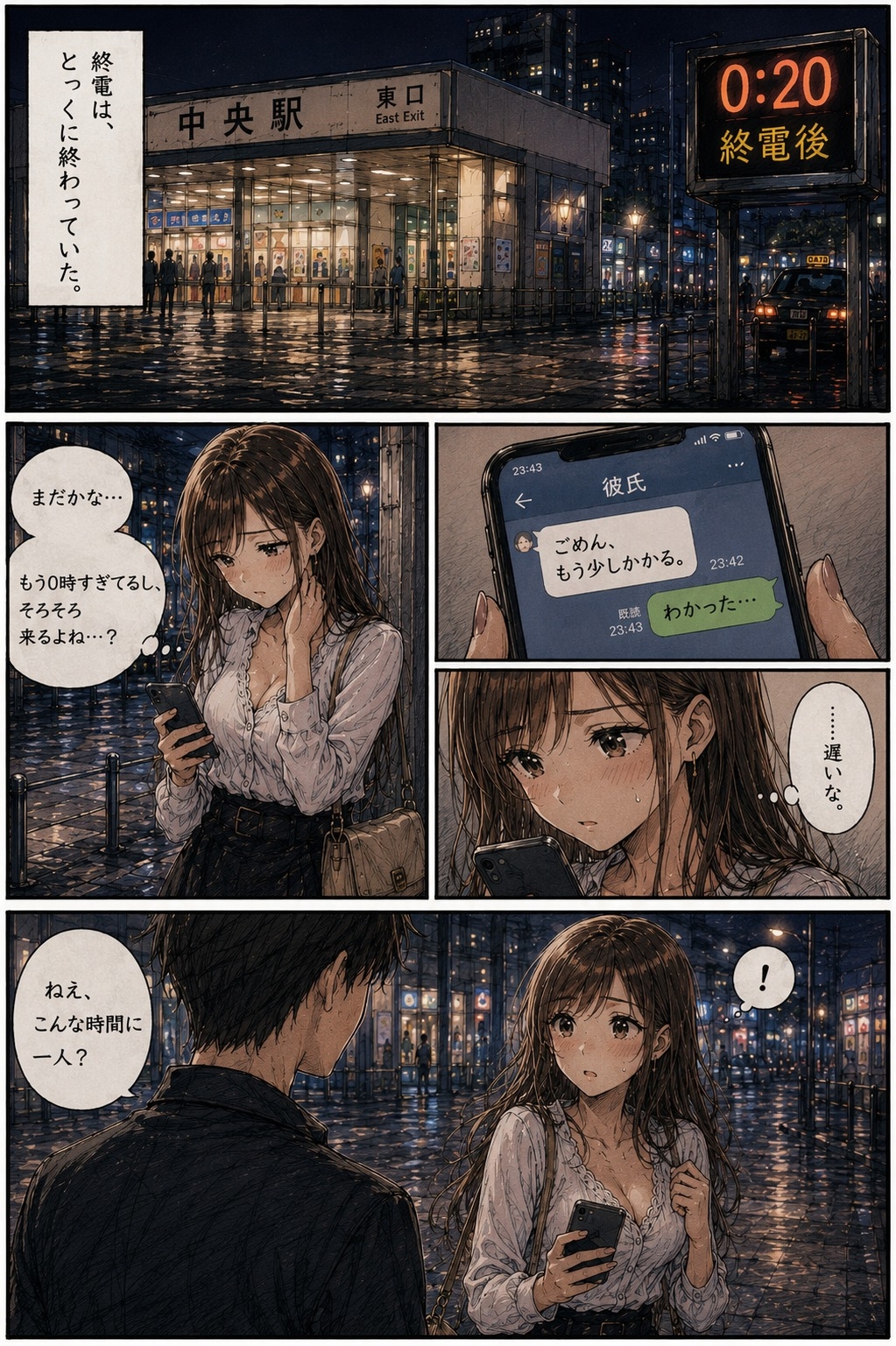 『終電後、ひとりだった彼女をナンパした。』 ～彼氏を待っていたはずの彼女が、知らない男と朝を迎えるまで～
