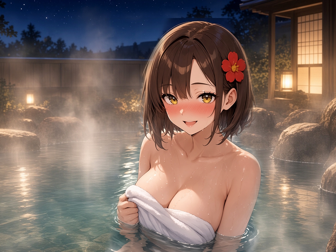 夏休みの秘密～部活マネージャーと貸切風呂で汗だく舐めまくって朝までハメまくった温泉旅行～