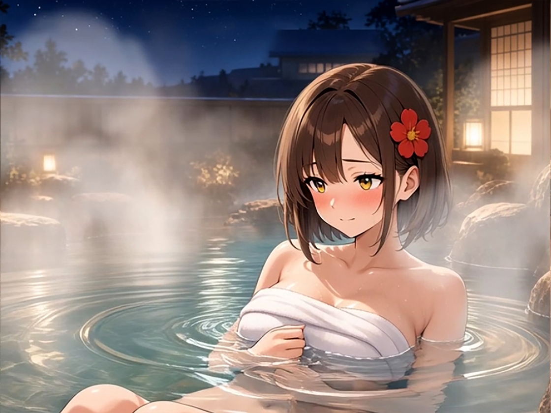 夏休みの秘密～部活マネージャーと貸切風呂で汗だく舐めまくって朝までハメまくった温泉旅行～
