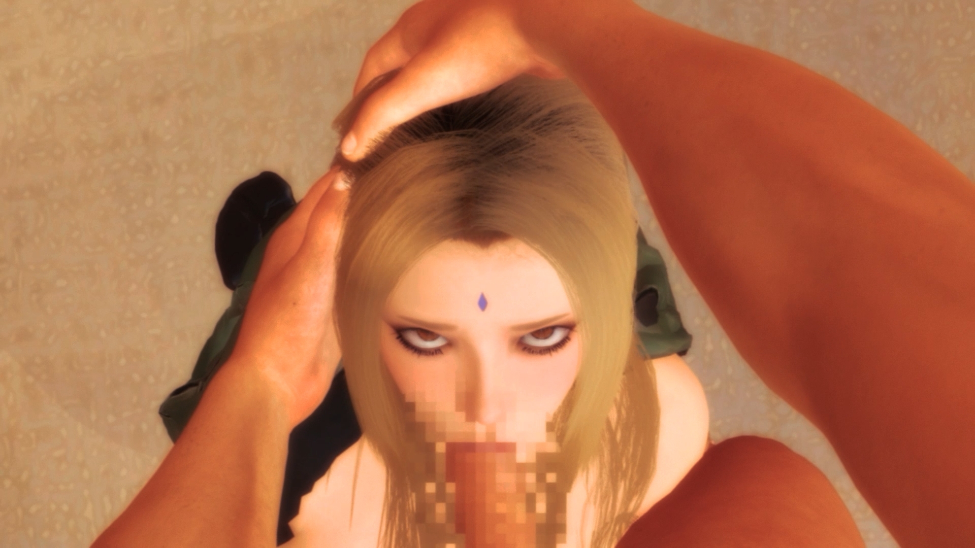 綱手のコスプレでフェラしてくれる彼女