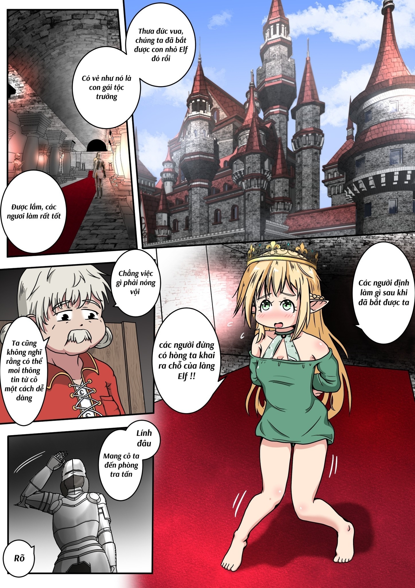 【ベトナム語版】エルフ娘さんの尻穴に山芋を注ぎ込むお話