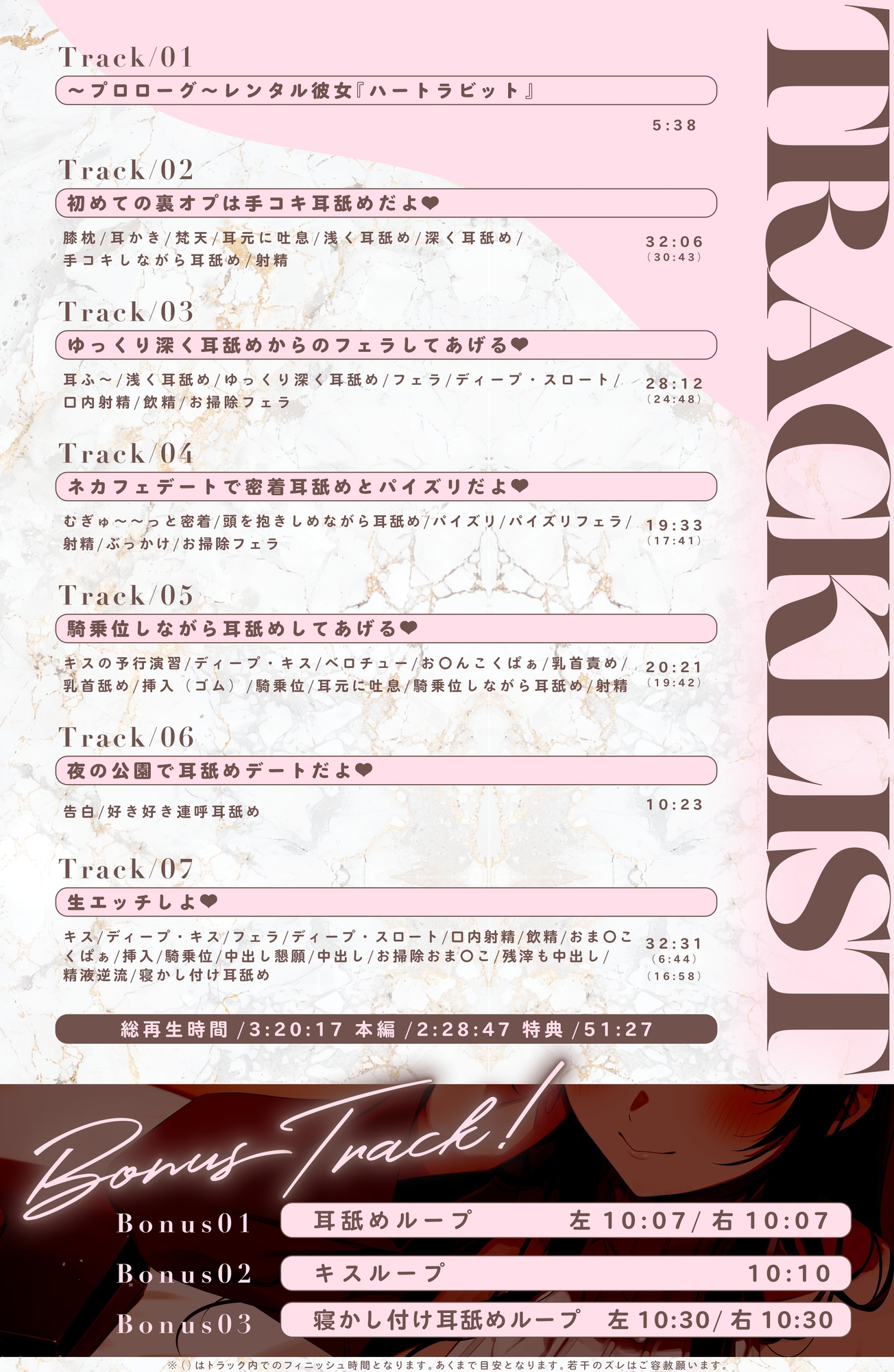 【2周年記念14日限定50%OFF】Hなウサギ貸し出し中♡レンタル彼女ハートラビット～現役JD愛乃の裏オプ耳舐めデート♡～