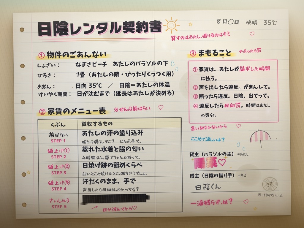 【汗舐めマゾ犬向け×日焼けギャル】腋も谷間も顔もおまんこも汗蒸れ100%〜ビーチ初めての陰キャくんが、パラソル1畳の家賃に汗を一滴残らず舐めさせられる契約〜