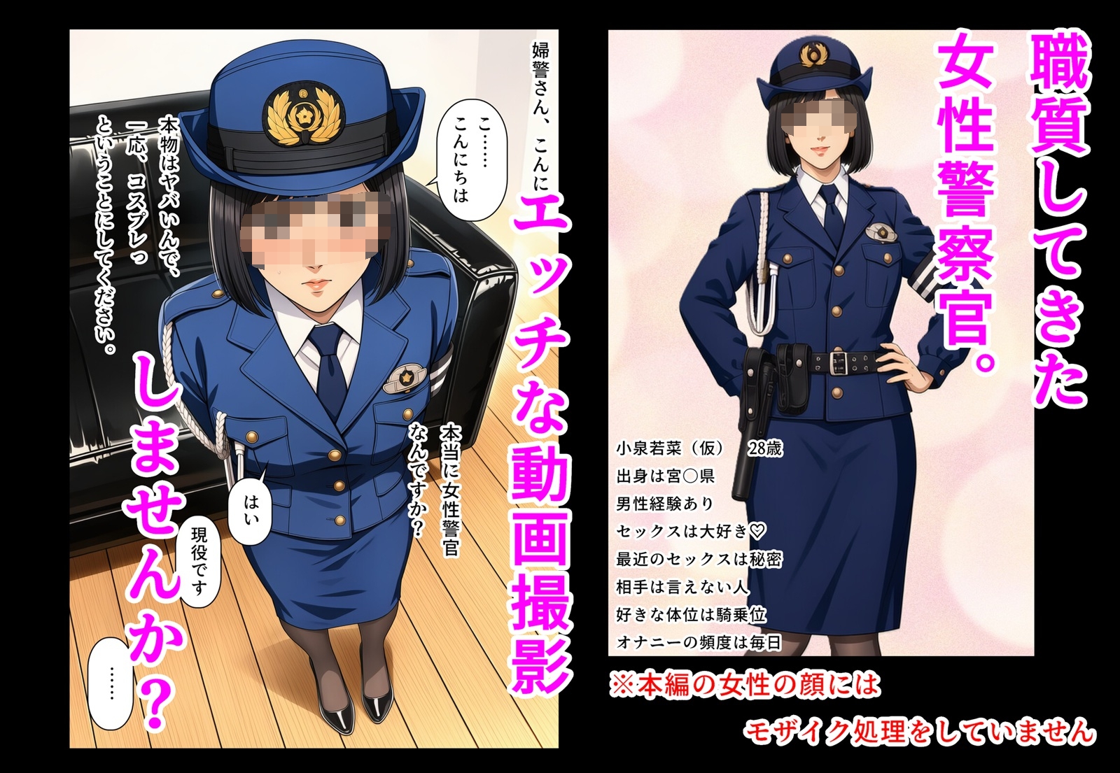 【個人撮影】 まさかの 女性警察官！ 職質してきた 婦警さんに精子 中出ししてみた