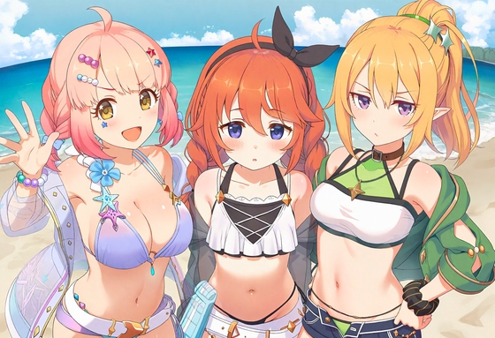【プ◯コネR】なかよし部の水着乱交パーティー