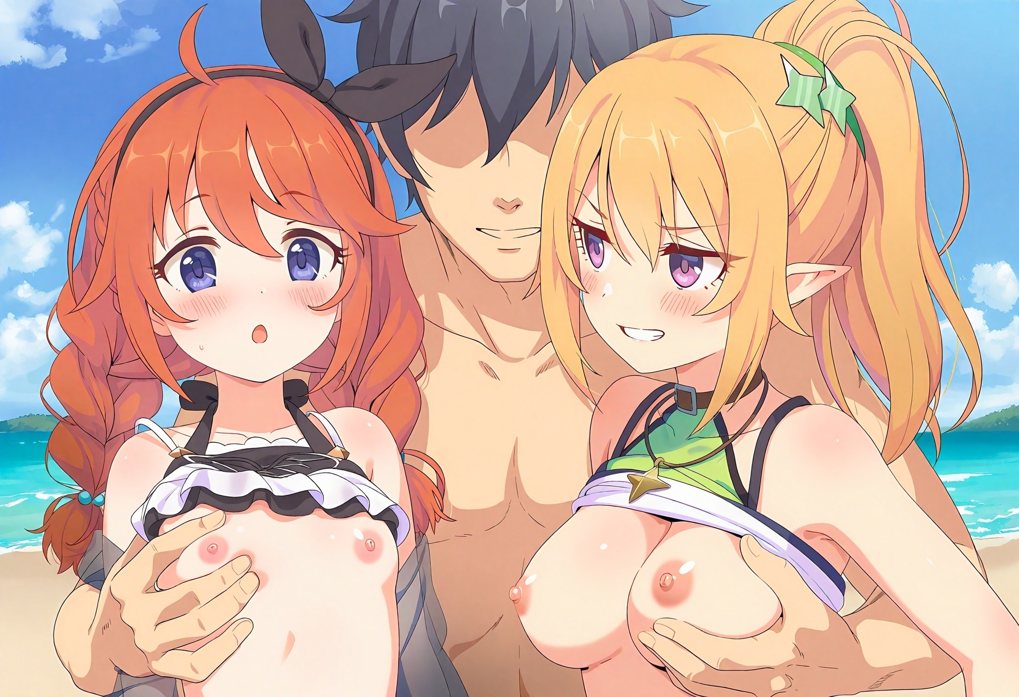【プ◯コネR】なかよし部の水着乱交パーティー