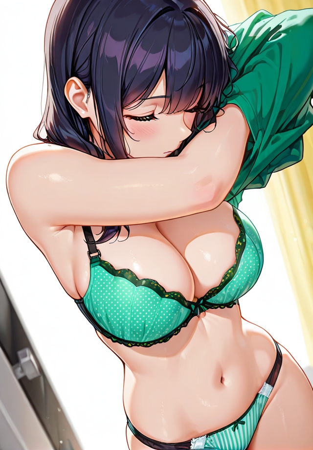 着替え盗撮 ブラジャーと胸の谷間