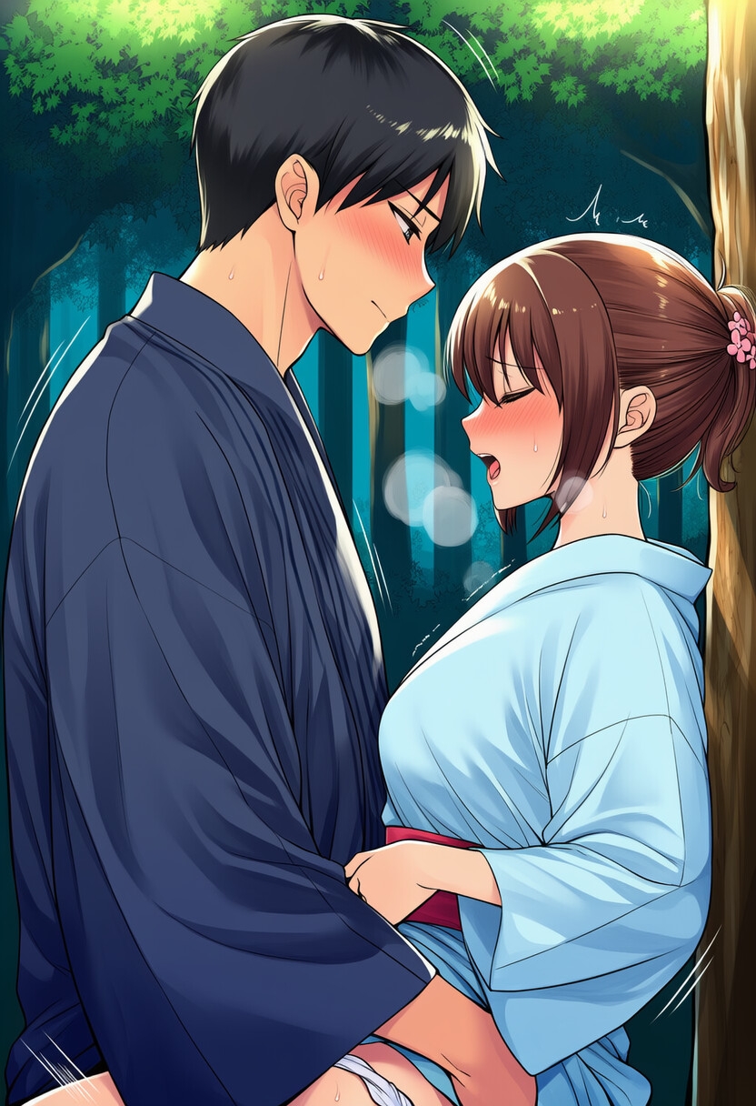 夏祭り こっそり抜け出してらぶらぶ浴衣えっち♡