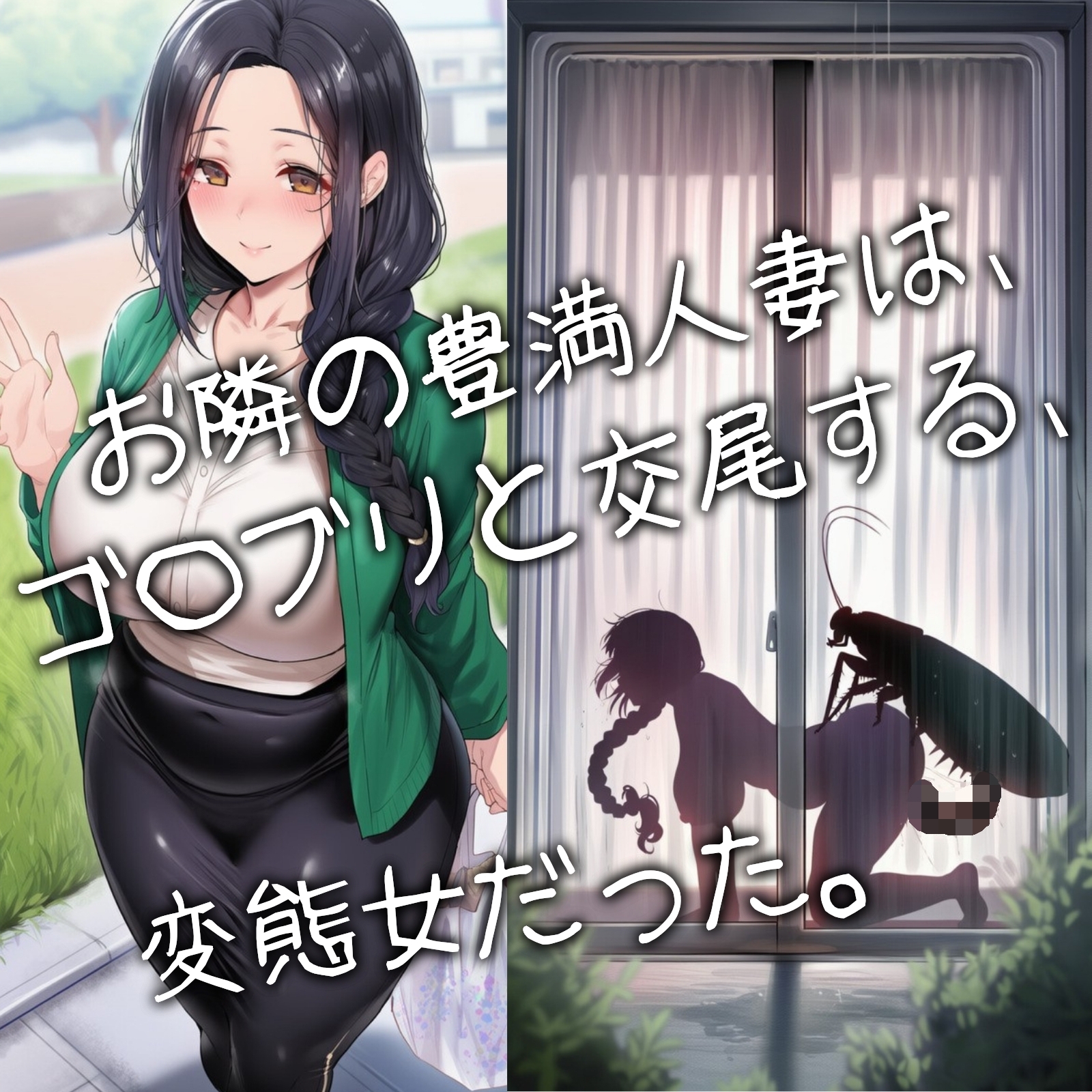 (人妻蟲○覗き見CG447枚)お隣の遥香さんは、淫乱蟲○中毒。