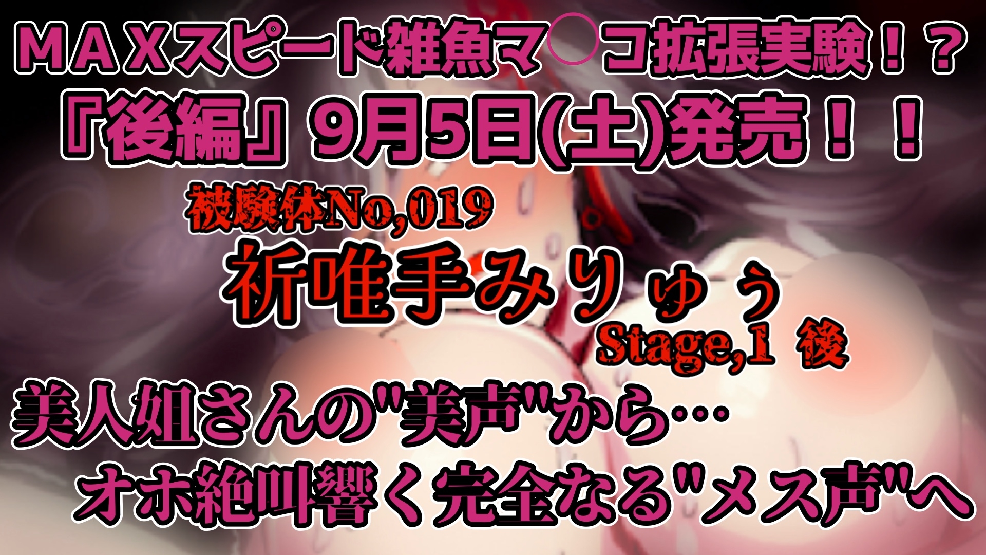 【実演】『女体快楽実験場』 被験体No,019「祈唯手みりゅぅ」Stage,1後編【オホ声】