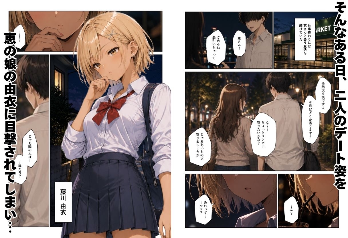 ギャル&人妻 母娘丼 バ先の人妻とエッチな関係になったらギャル娘ともセックスできてハーレムになった話