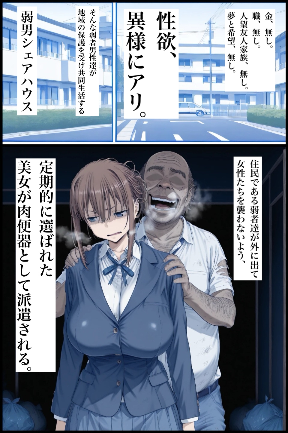 今度はこっちのたわわちゃんが弱男相手に性欲処理介助をさせられるAI・イラスト集
