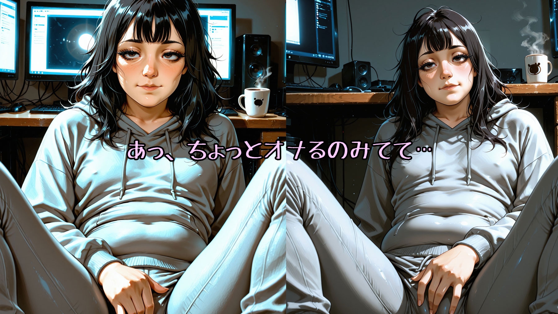 陰キャオタク熟女の部屋で汗だくセックス