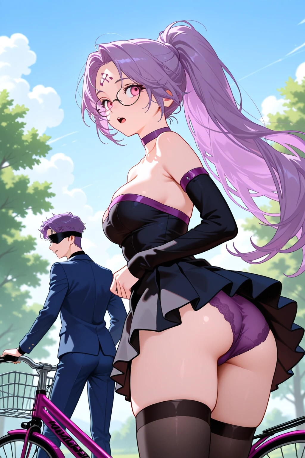 むらさきのエッチなお姉さんは自転車に乗りたい