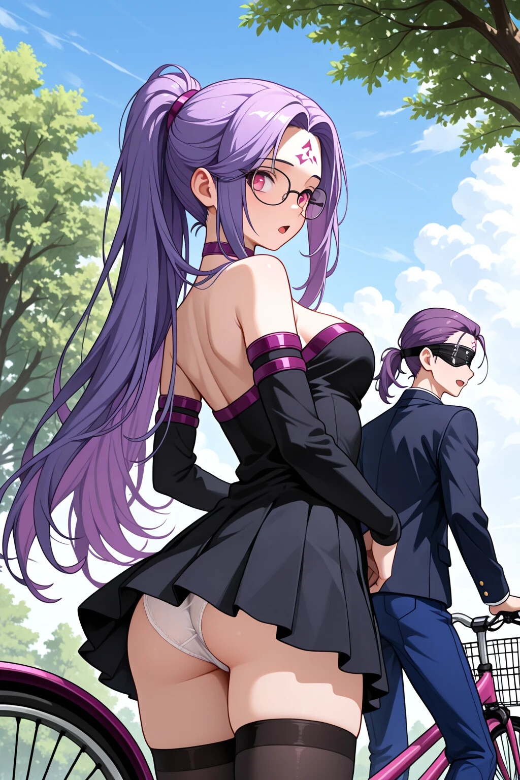 むらさきのエッチなお姉さんは自転車に乗りたい