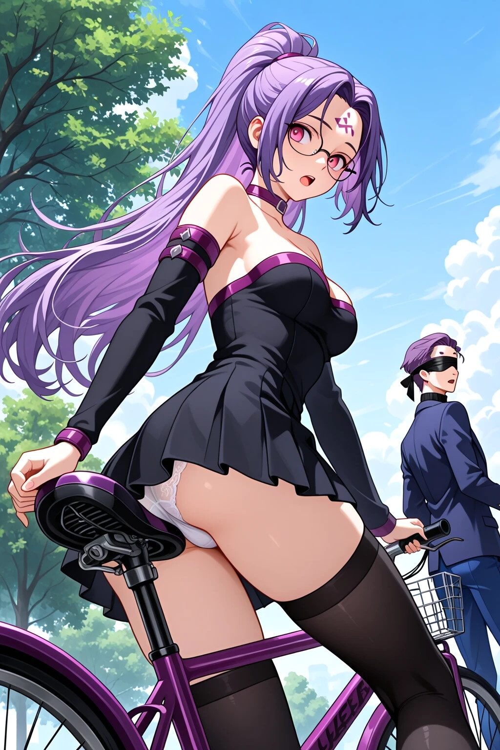 むらさきのエッチなお姉さんは自転車に乗りたい