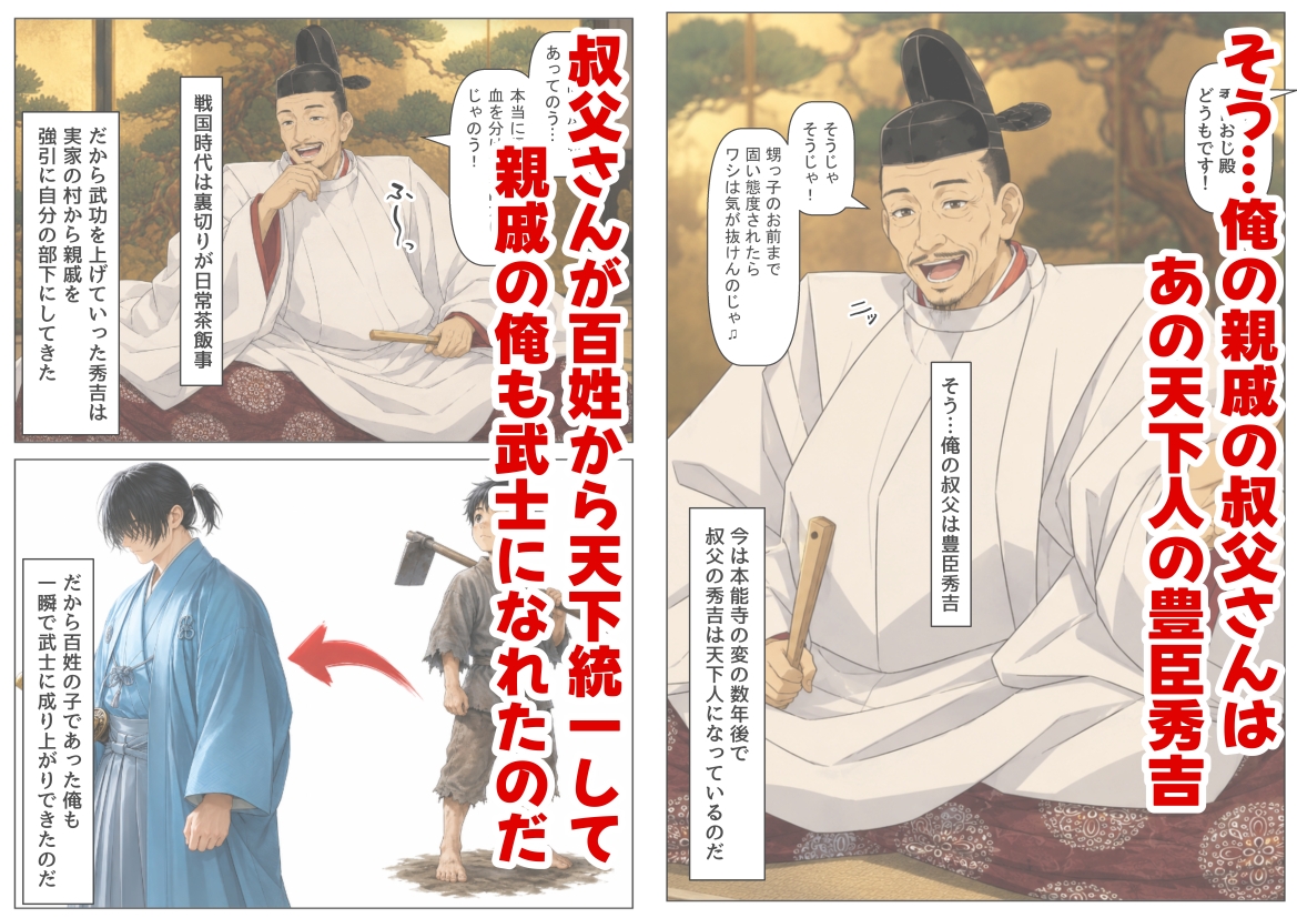 豊臣親戚！ ～秀吉の親戚に転生した～