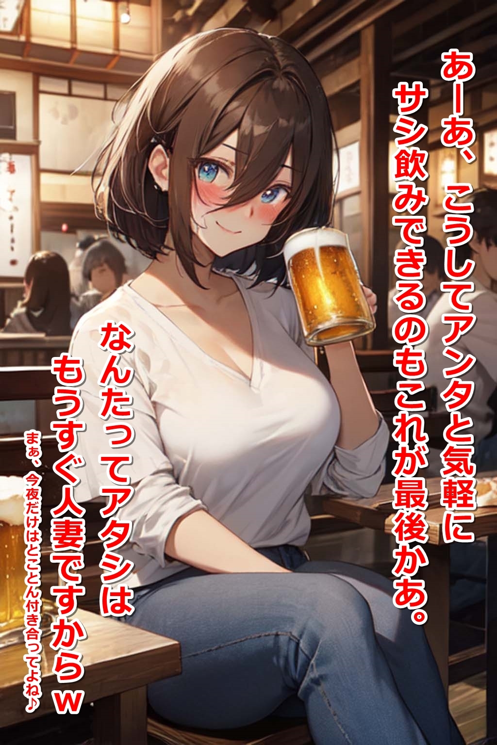 背徳性行為～もうすぐ人妻になる女友達とサシ飲みした夜～