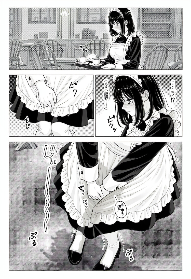1ページお漏らし漫画まとめ ～いろんなシチュエーションでお漏らし～ 全56枚 (aiイラスト)