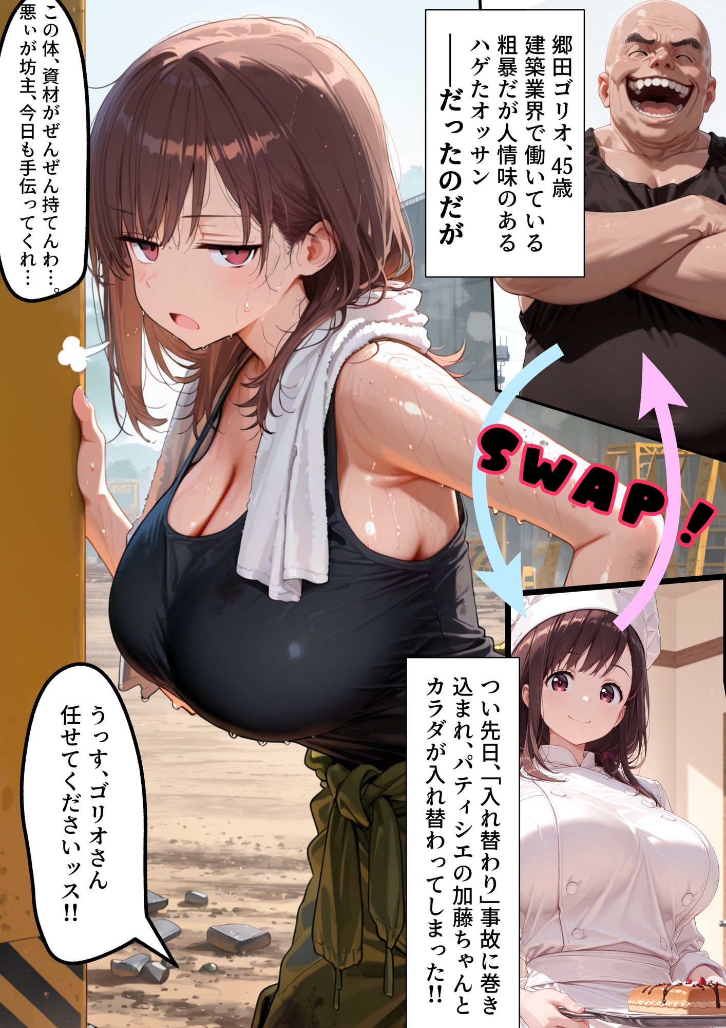 TS2作品セット18(【入れ替わり】ゴブリン令嬢と呼ばれた女・【入れ替わり】パティシエ美女と土建屋おっさん)