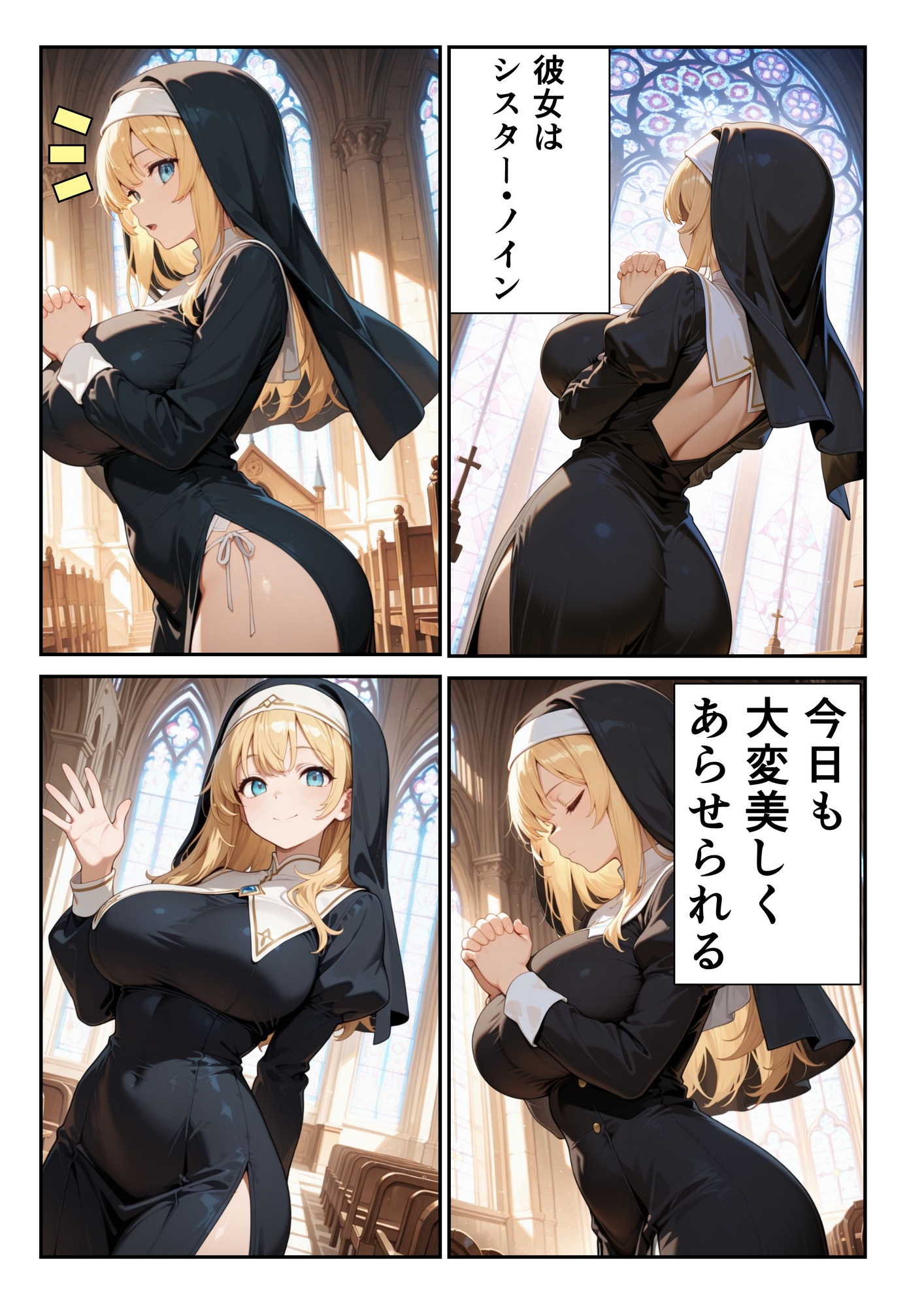 心優しく爆乳なシスターに頼んだらエッチな願いを聞いてくれて
