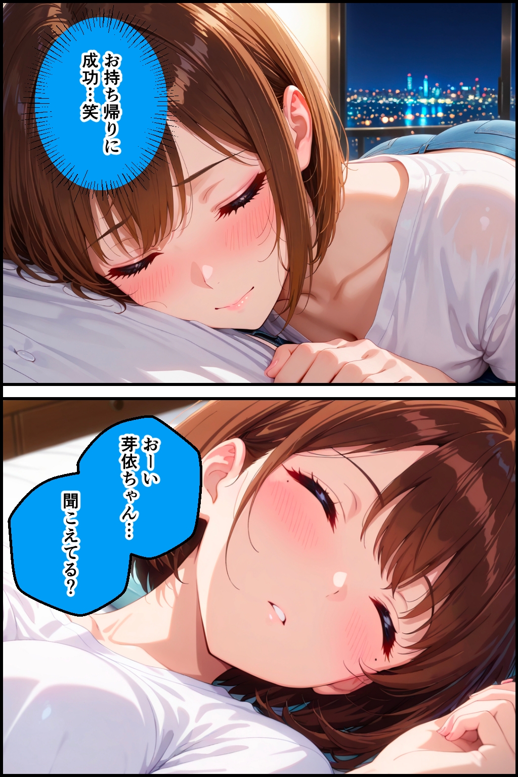 眠れる美女を朝まで犯した話