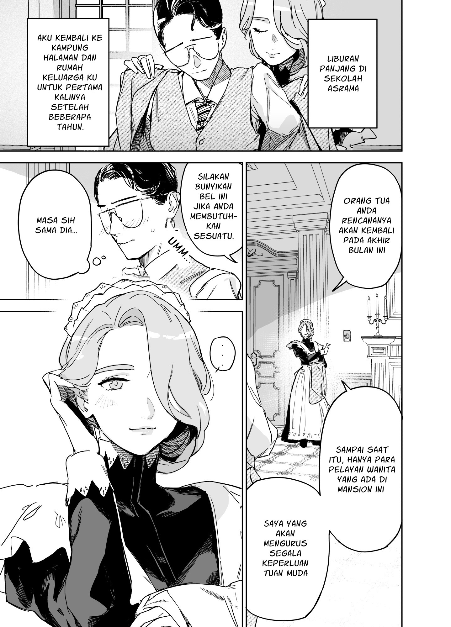 【インドネシア語版】僕の乳母メイド イザベラの筆おろし～お乳がご所望なら種付けくださいまし～ – Preview 3