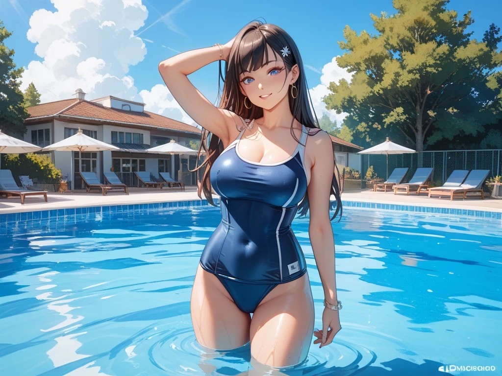 料亭看板娘と水着美女と宮殿を訪れる美女