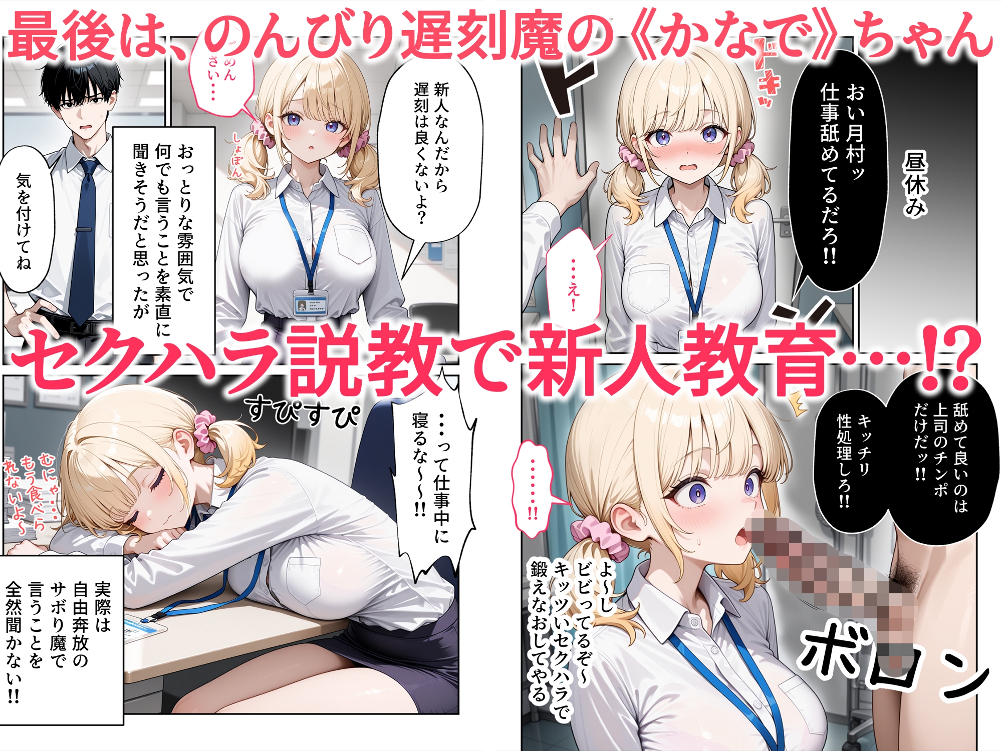 昼休みに抜いてくれる新卒OLちゃん！巨乳だけ採用してセクハラ祭り！