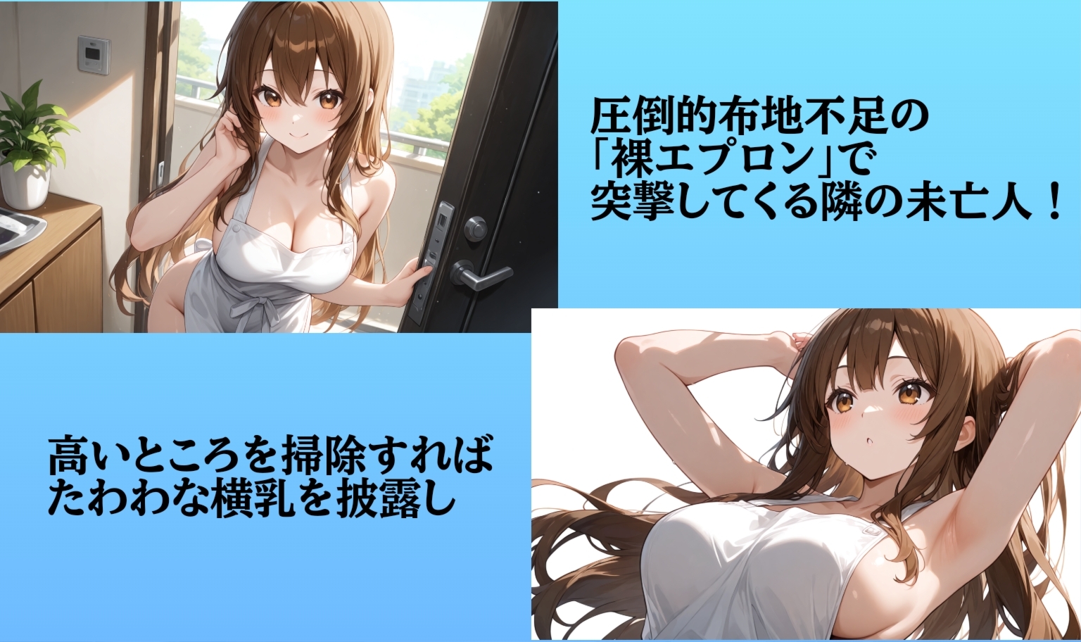 僕の隣の未亡人は裸エプロンでウロウロしています