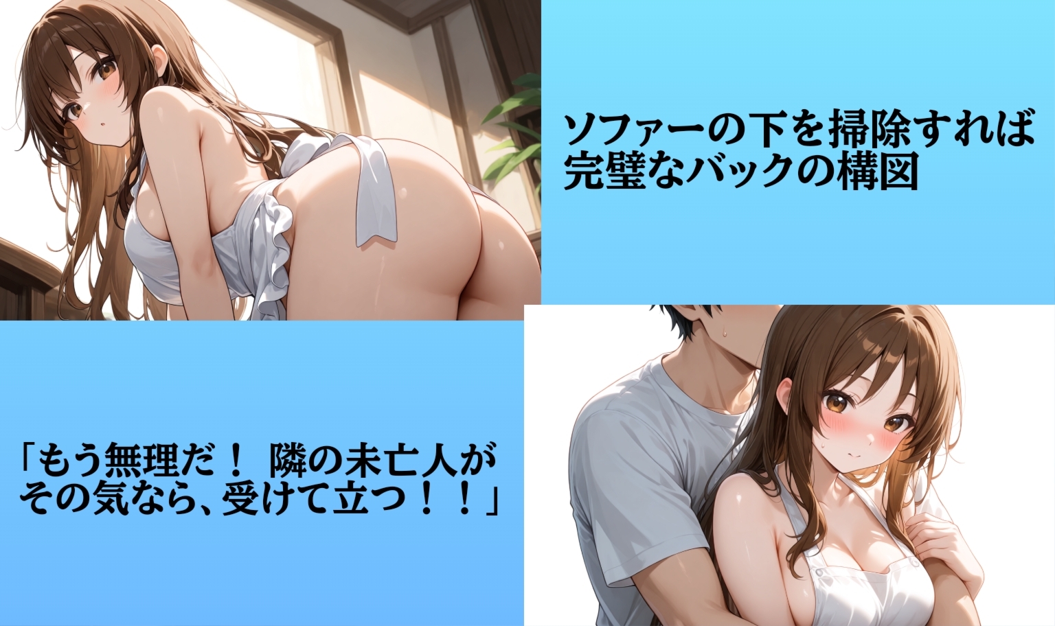 僕の隣の未亡人は裸エプロンでウロウロしています