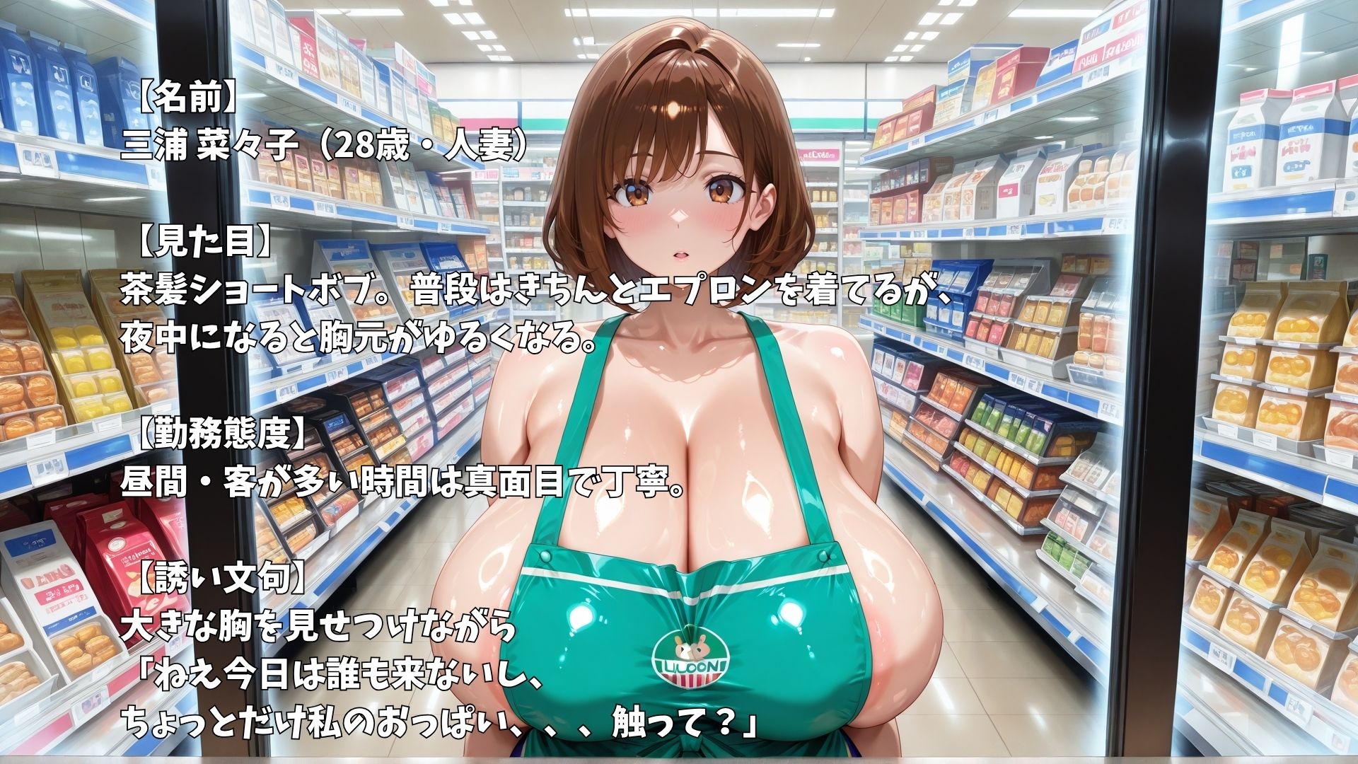 【4K】深夜のコンビニバイト中に淫乱人妻と濃厚中出しセックス