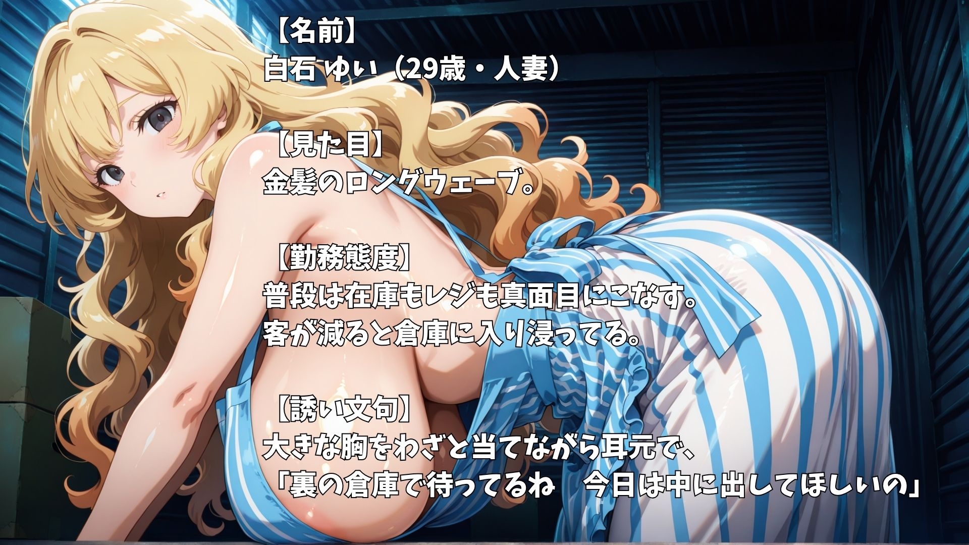 【4K】深夜のコンビニバイト中に淫乱人妻と濃厚中出しセックス