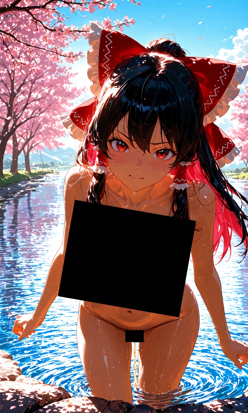 魔理沙は霊夢のえっちな写真を撮りたいようです。vol.37〜春の雲の多い昼の川編〜
